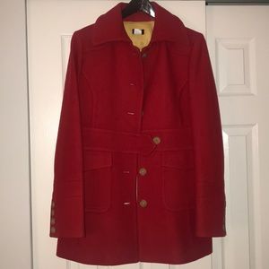J.Crew Red peacoat